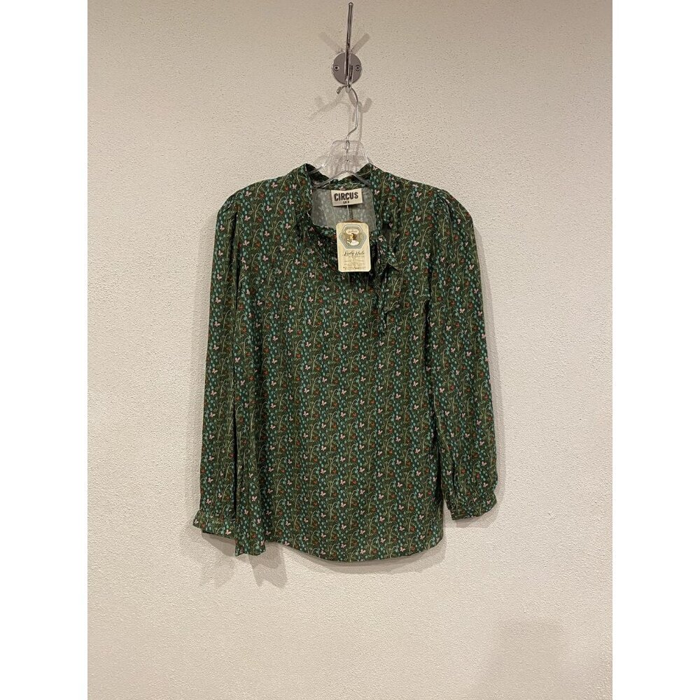 Circus Anna Shirt Womens XS Floral Print Long Sleeve Blouse Bow Tie UK 8